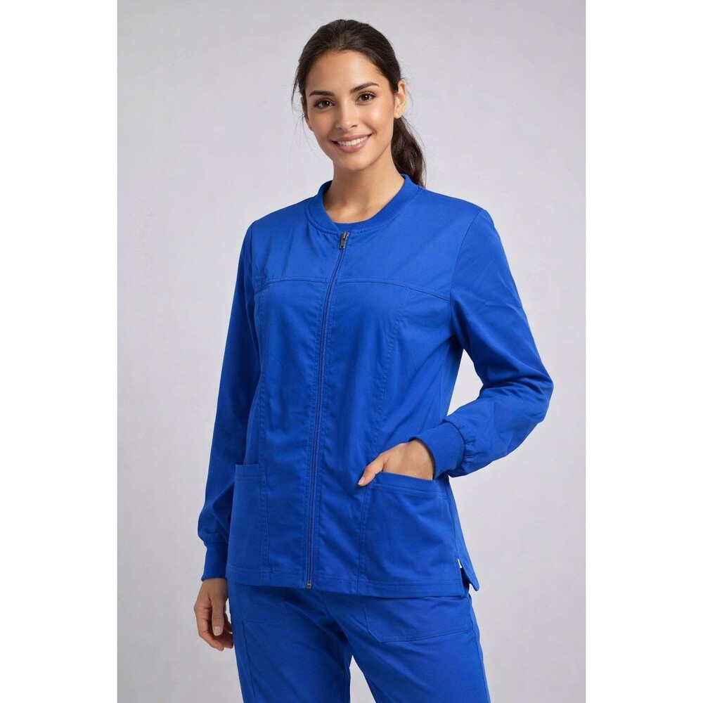 Cherokee WW Revolution Tech Frontzip Jacket Classic Womens Nurse Royal Blue 2XL